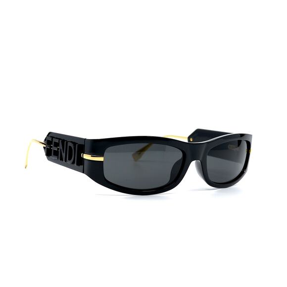 NEW! FENDI FE40120I 01A BLACK GREY MEN'S AUTHENTIC SUNGLASSES MADE IN ITALY - Picture 4 of 11